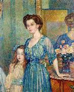 Theo Van Rysselberghe Madame Von Bodenhausen avec son enfant Luli , china oil painting reproduction